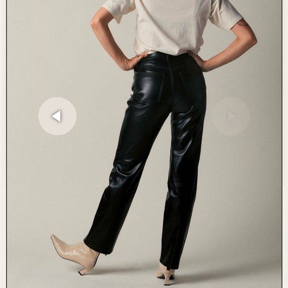 AGOLDE Recycled Leather 90s Pinch Waist Pants - Picture 5 of 7